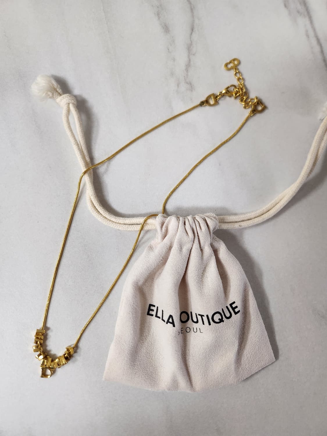 디올 D 골드 빈티지 목걸이 상품이미지6