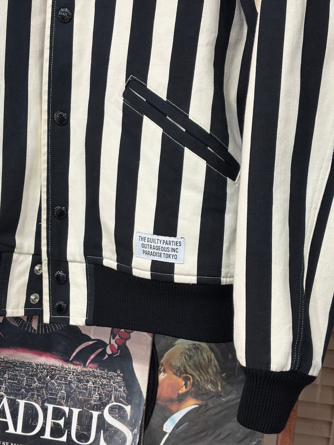 Wacko Maria 와코마리아 스트라이프 바시티 자켓  상품이미지3