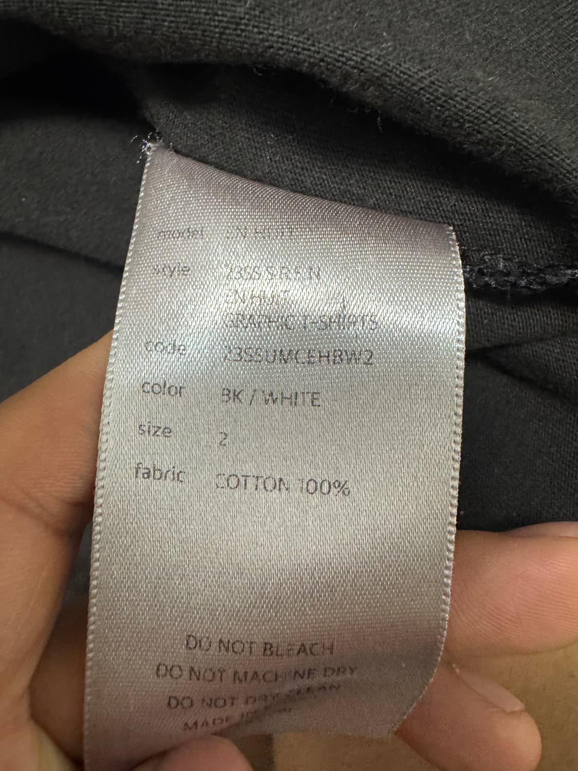 언더마이카 EN HUIT 블랙 그래픽 티셔츠 상품이미지5