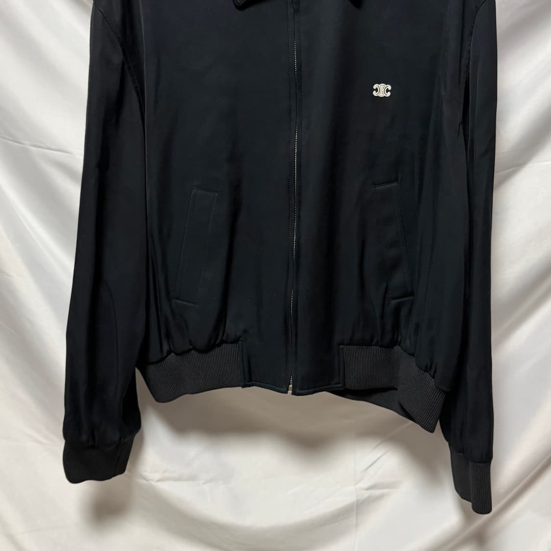 [S+급/52] 셀린느 트리옹프 비스코스 트윌 블루종 자켓 상품이미지3