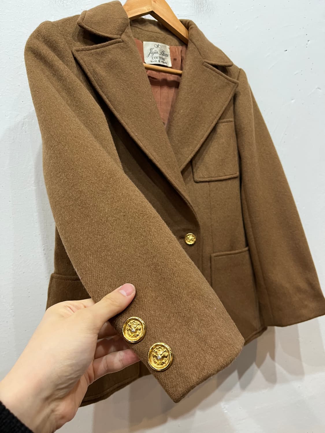 유럽빈티지 Made in FRANCE 금장 울자켓 우먼즈 상품이미지3