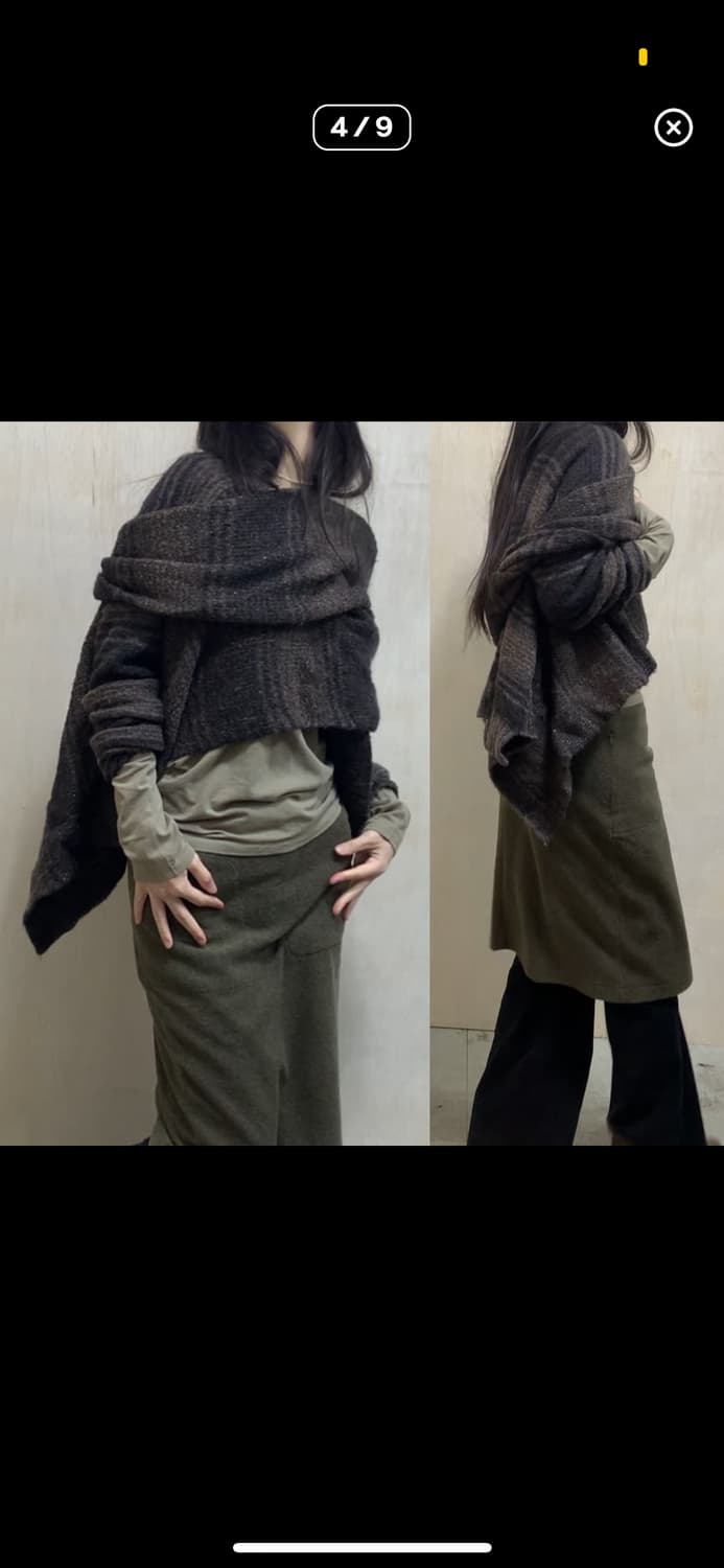 빈티지 글리터 가디건 니트 퍼플 상품이미지2