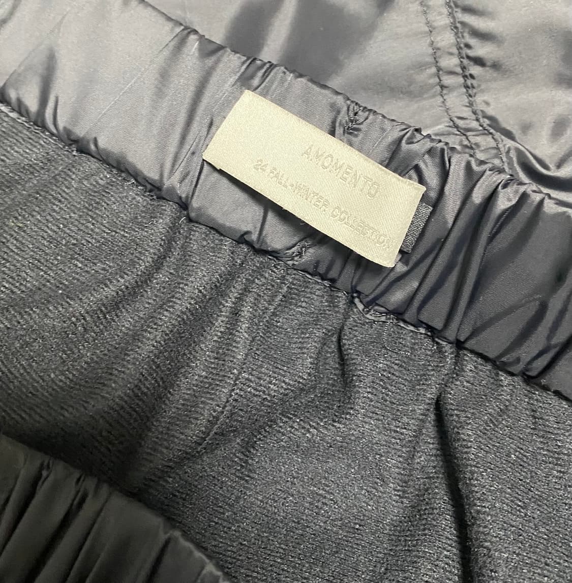 [m] 아모멘토 NYLON FLEECE JOGGER PANTS 블랙 상품이미지4