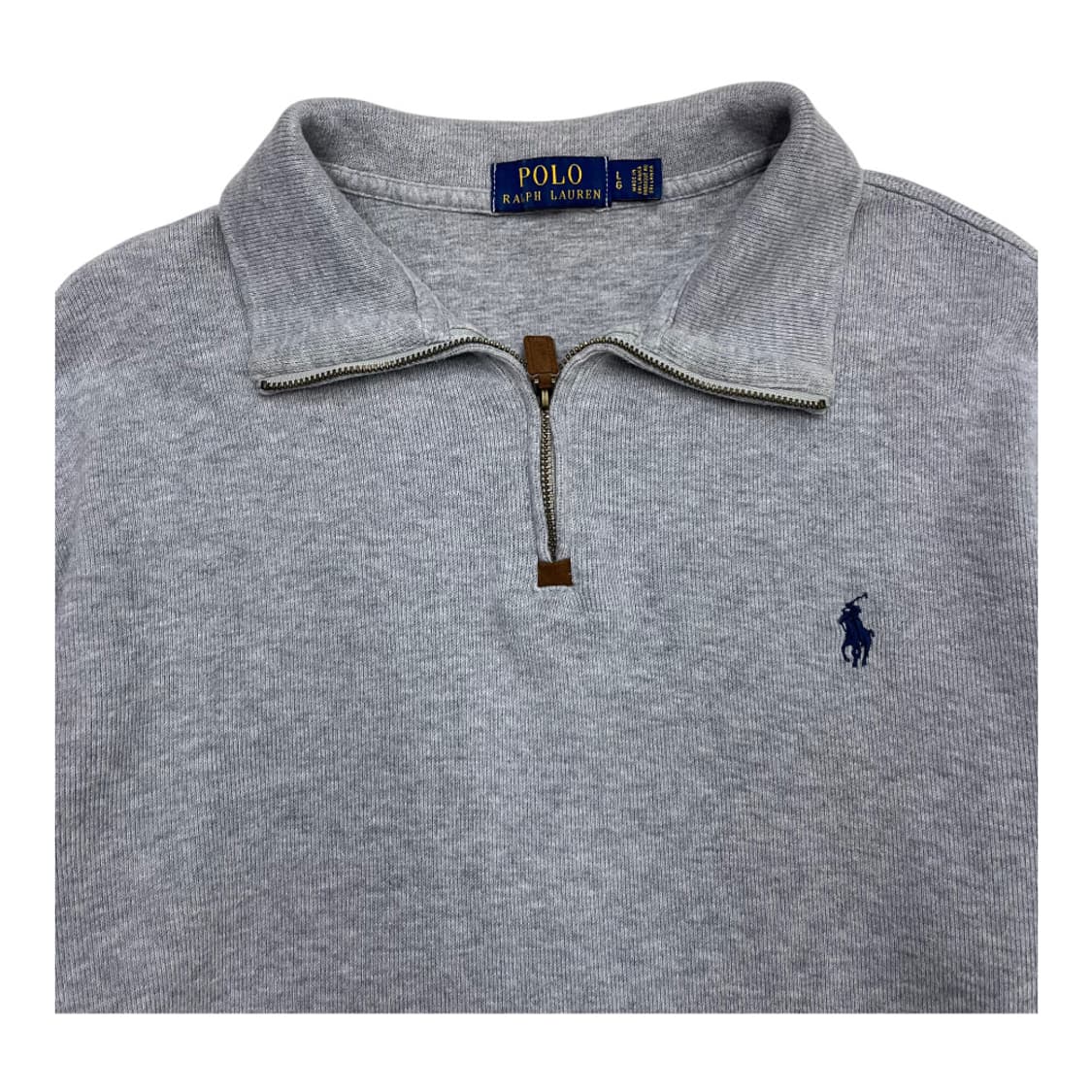 폴로 랄프로렌 네이비포니 그레이 반집업 L 상품이미지4