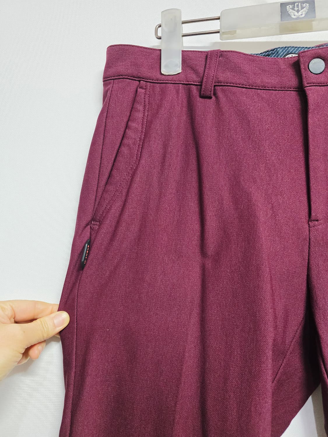 와이드앵글 버건디 남성 바지 슬랙스32 상품이미지2