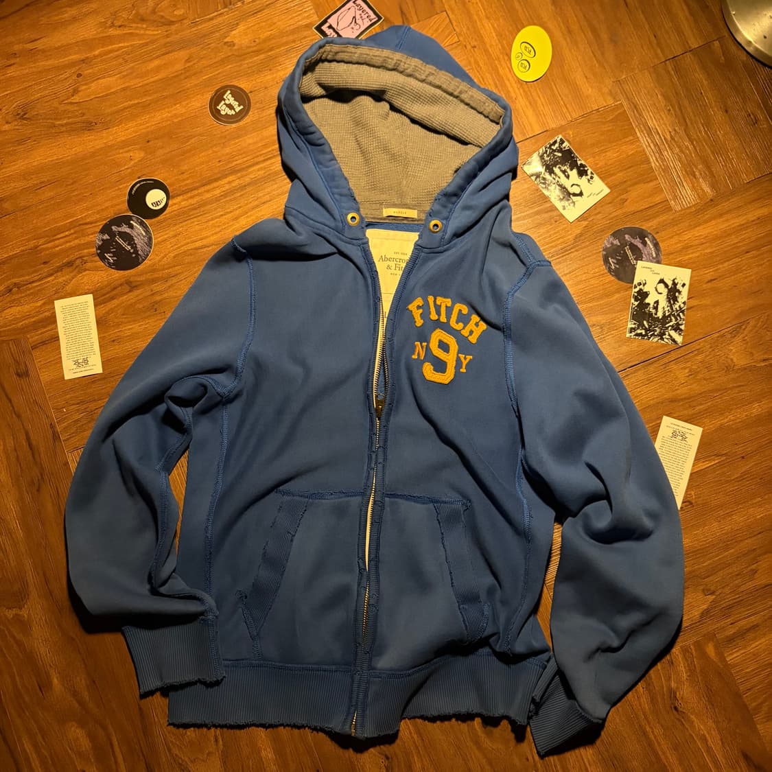 ABERCROMBIE & FITCH 아베크롬비 블루 후드집업 XL 상품이미지2