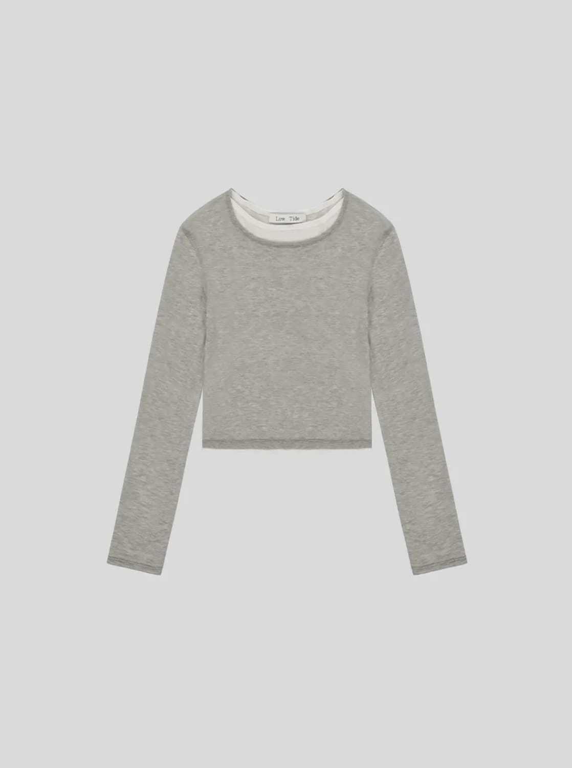 로우타이드 레이어드 롱슬리브티 그레이 상품이미지1
