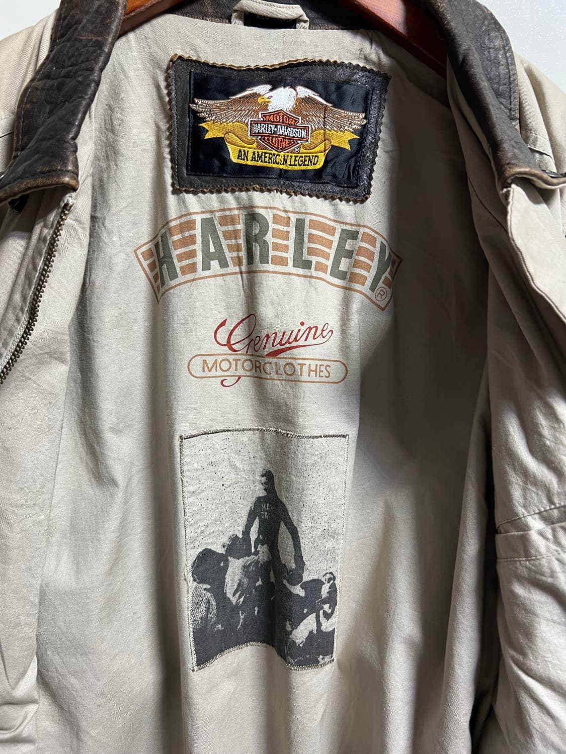 할리데이비슨 봄버 자켓 베이지 자켓 상품이미지5