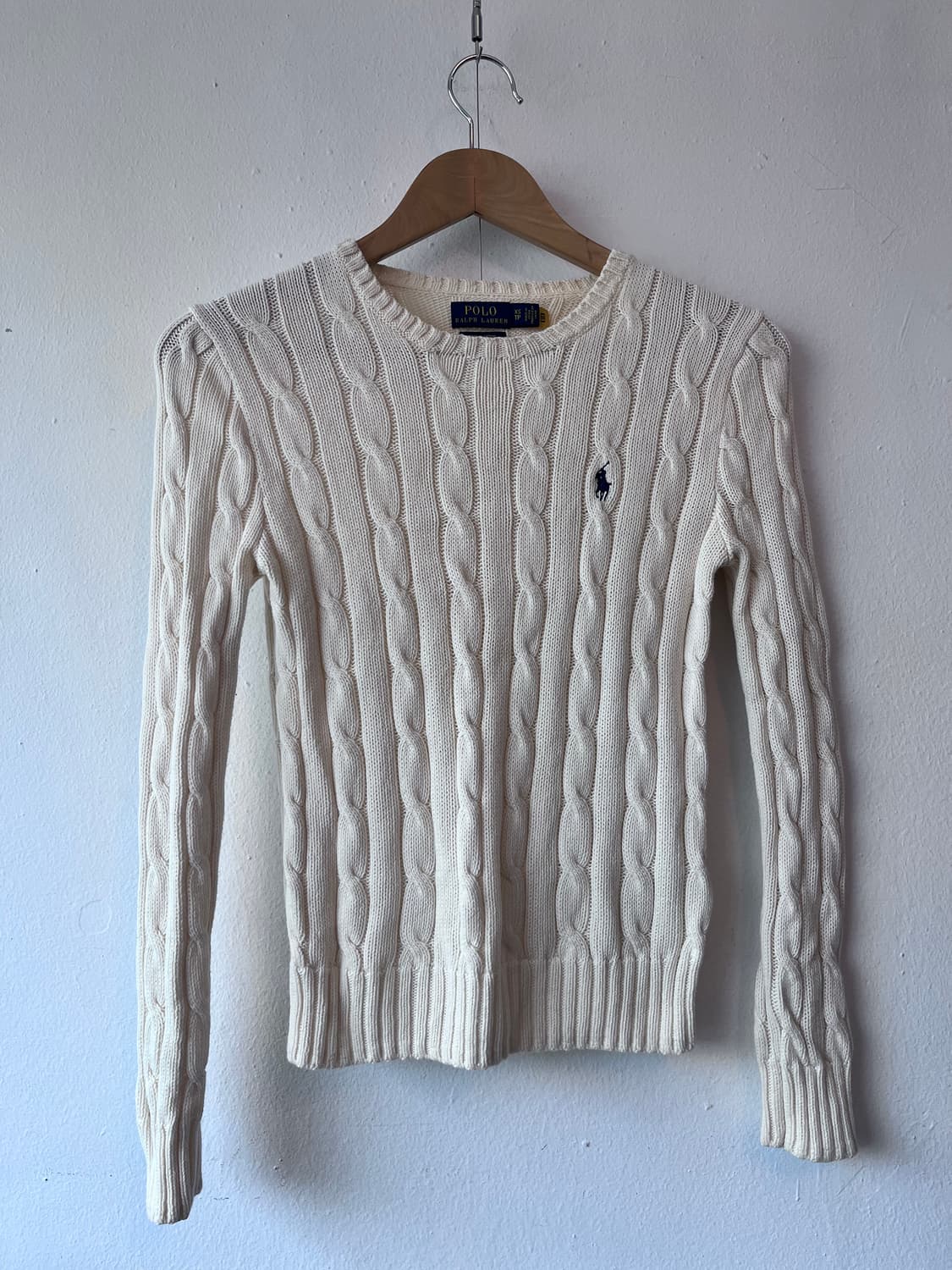 폴로랄프로렌 여성 케이블라운드니트 XS사이즈 상품이미지2
