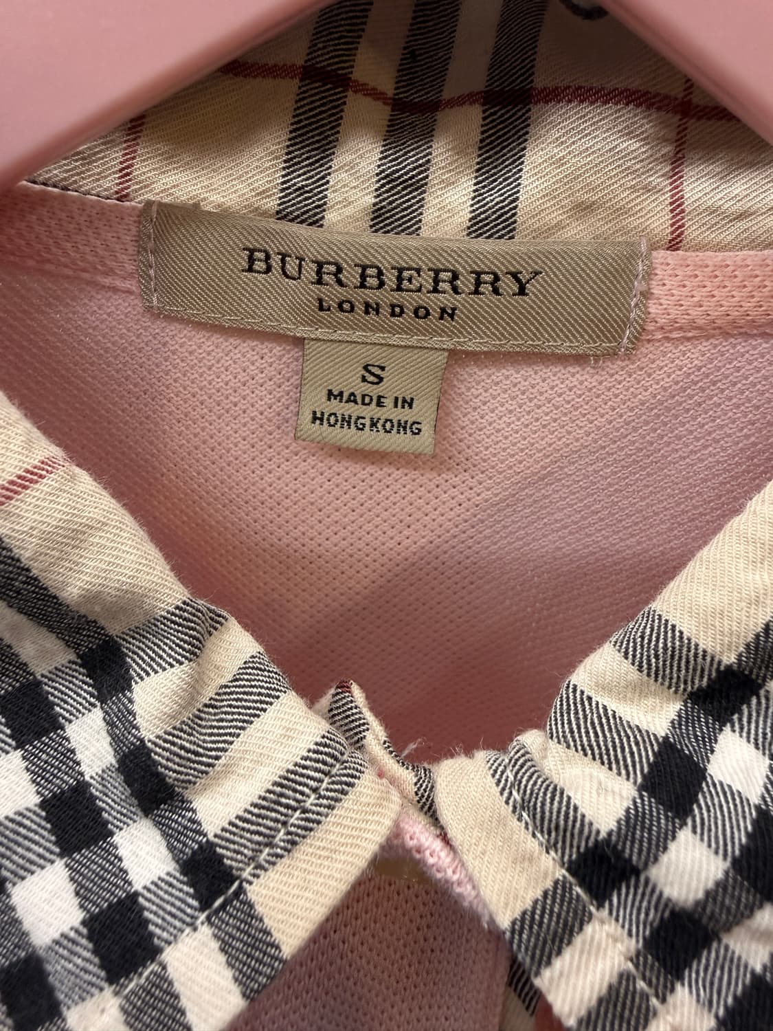Burberry 버버리 핑크 카라 반팔티 상품이미지5