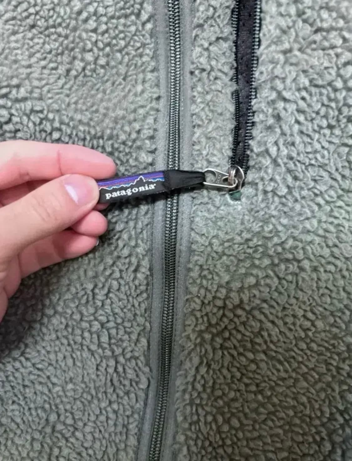 파타고니아 레트로 파일 플리스 집업 자켓 올리브 그린 XL USA 메이드 상품이미지6