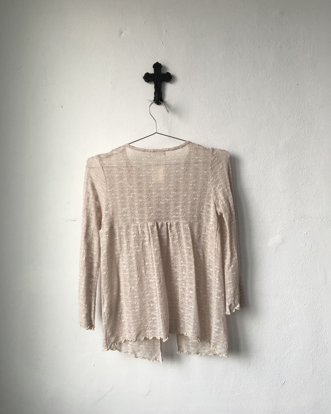 Lace trimming crochet cardigan 상품이미지3