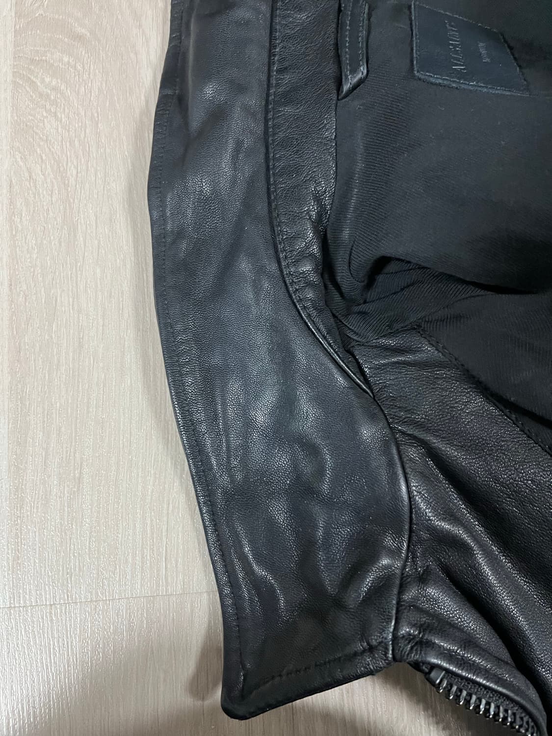 올세인츠 라크 레더 자켓 블랙 고트스킨 M사이즈 상품이미지3