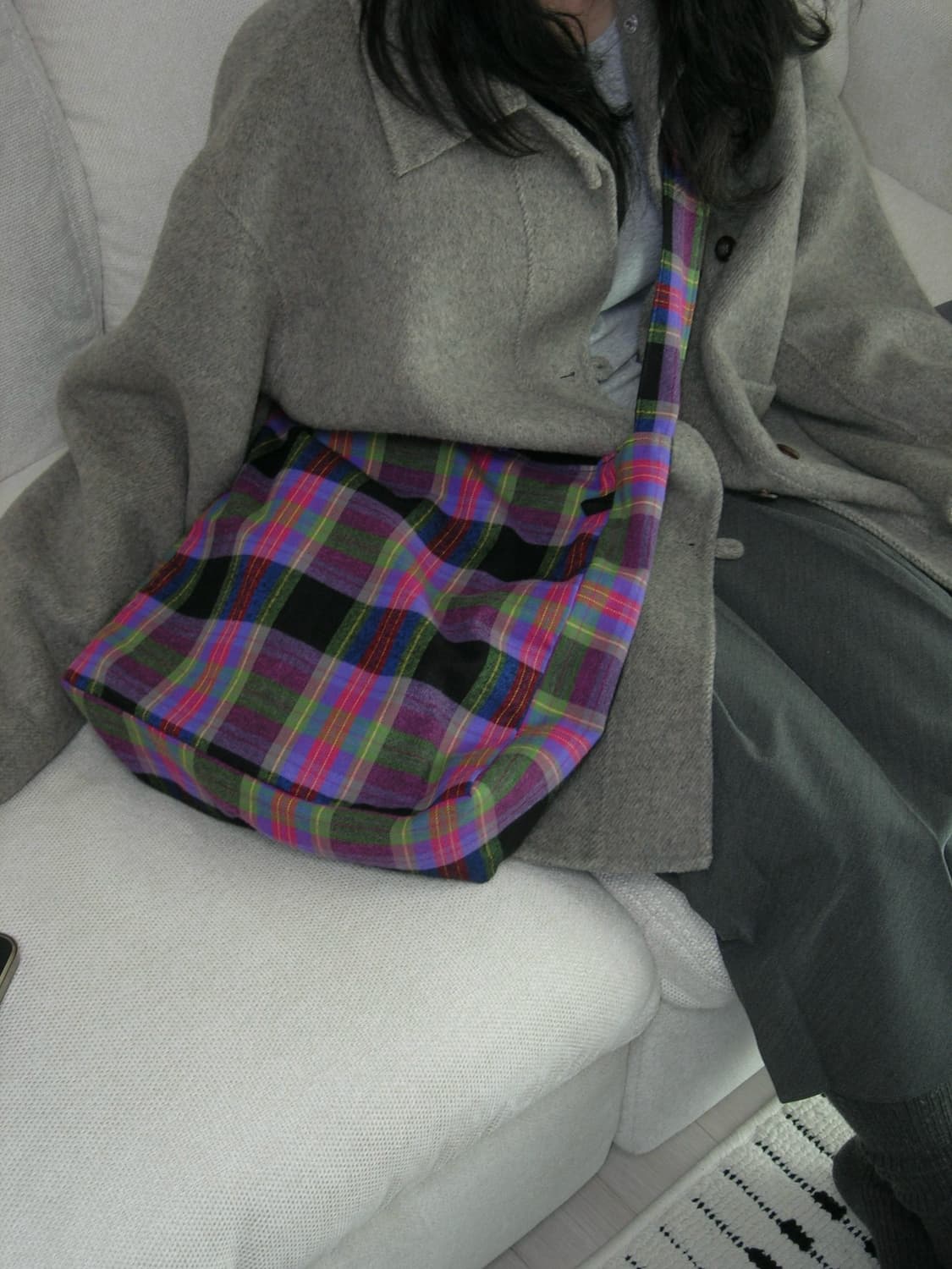 플럼캔디 체크백 상품이미지5