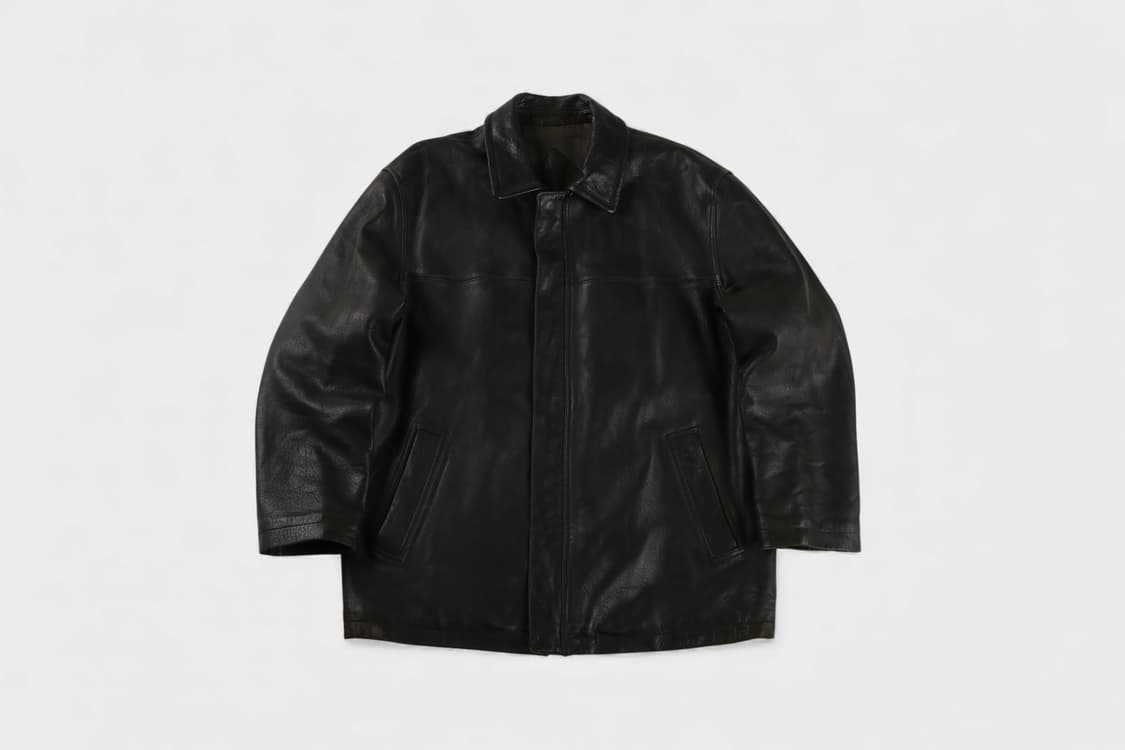 [M] 90's 입생로랑 양가죽 집업 자켓 상품이미지1