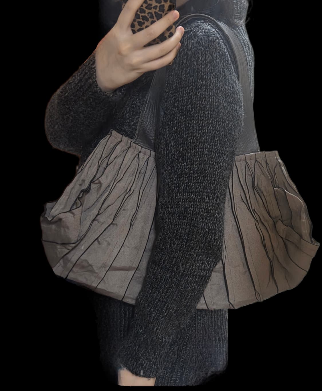 빈티지 플리츠 숄더백 상품이미지2