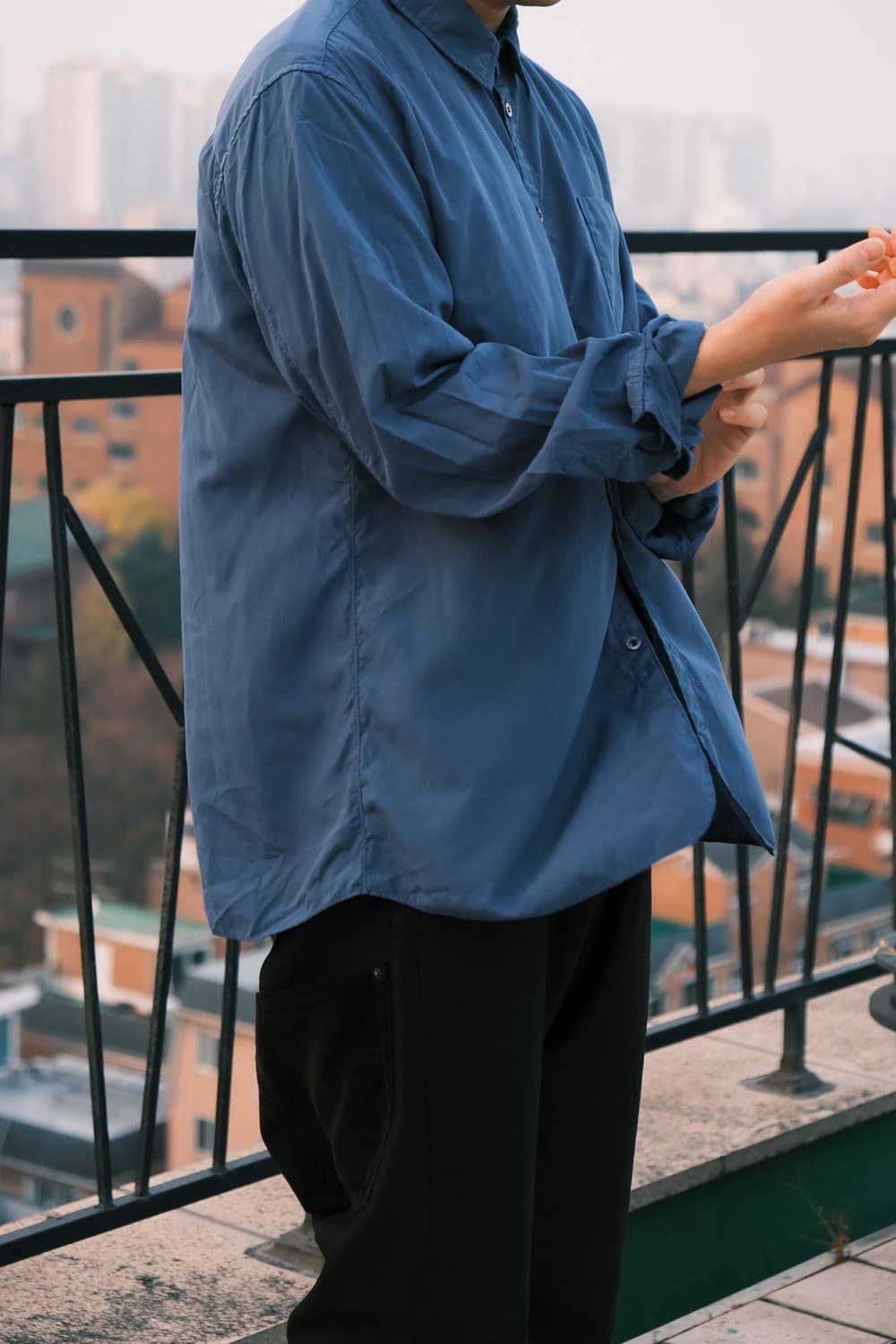 언더커버 블루 폴리셔츠 상품이미지4