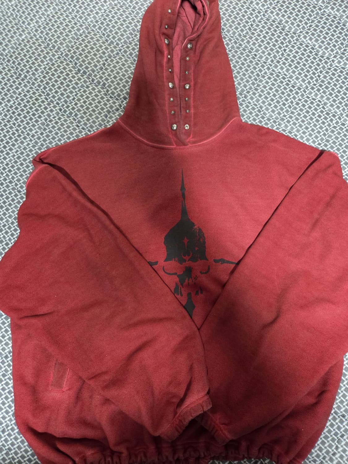 떠그클럽 Thug Club Peace Stud 후드 레드 XL(4) 상품이미지6