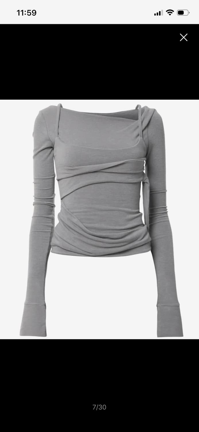 플레어업 Layered Bustier Long Sleeve (그레이) 상품이미지3