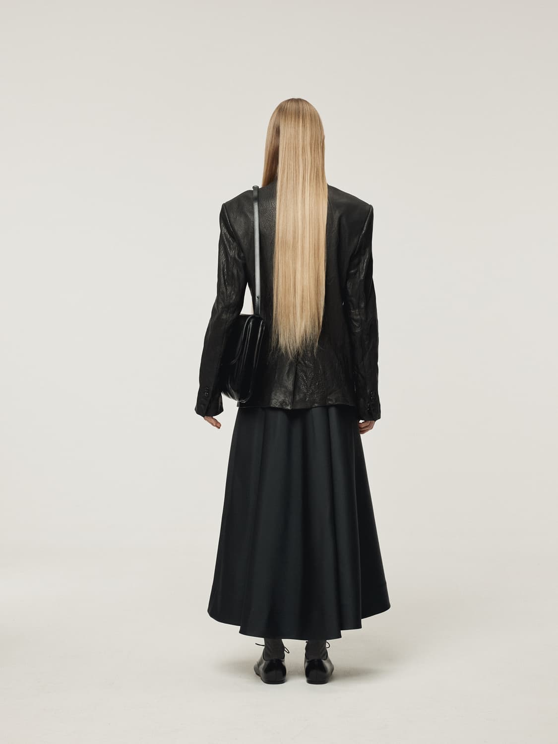 렉토 RECTO 크링클 레더 싱글 자켓 블랙 상품이미지6