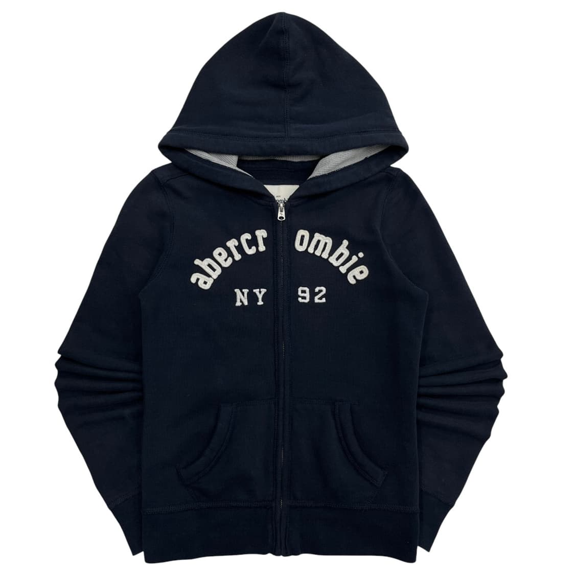 아베크롬비 센터로고 네이비 후드집업 XL 상품이미지2