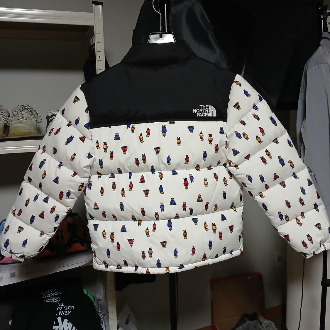 TNF 노스페이스 곰돌이 눕시 키즈 140 패딩 자켓 상품이미지3