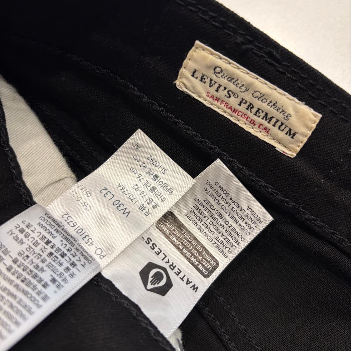 [30x32] 리바이스 502 테이퍼드핏 데님 팬츠 블랙진 D856 상품이미지8