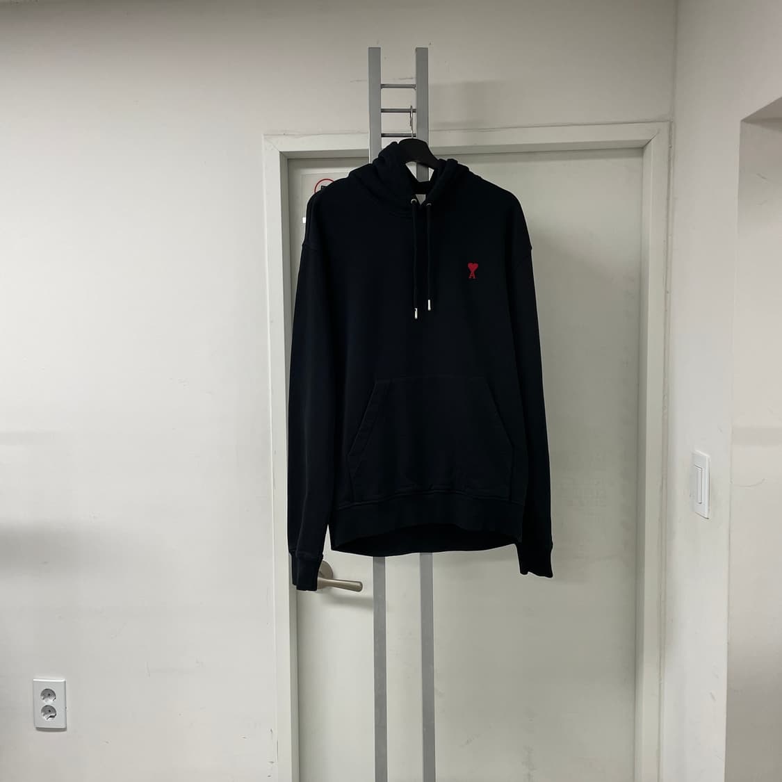 AMI 아미 스몰로고 후드티 블랙 XL  상품이미지1