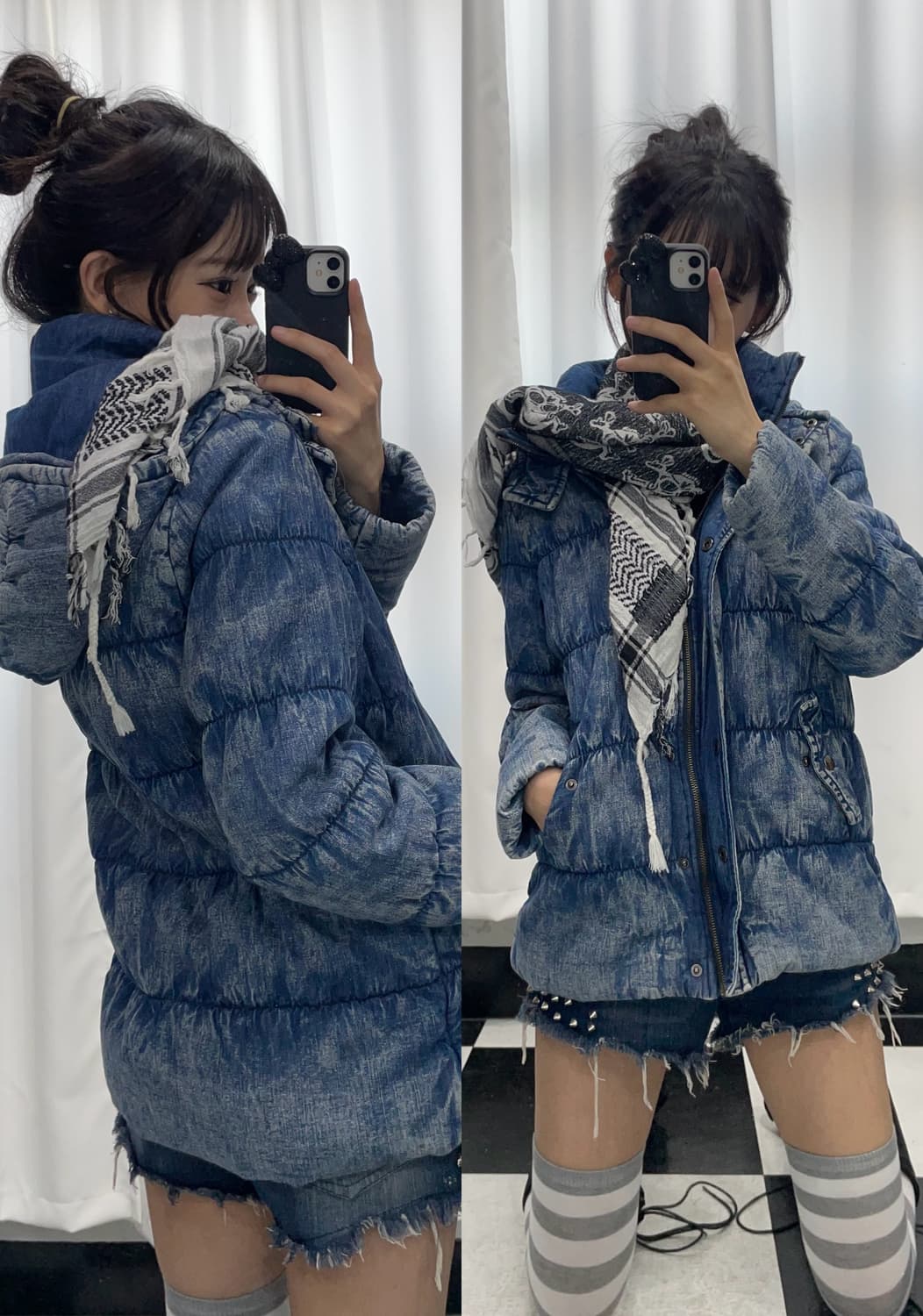 🎸워싱 데님 패딩🎸 상품이미지1