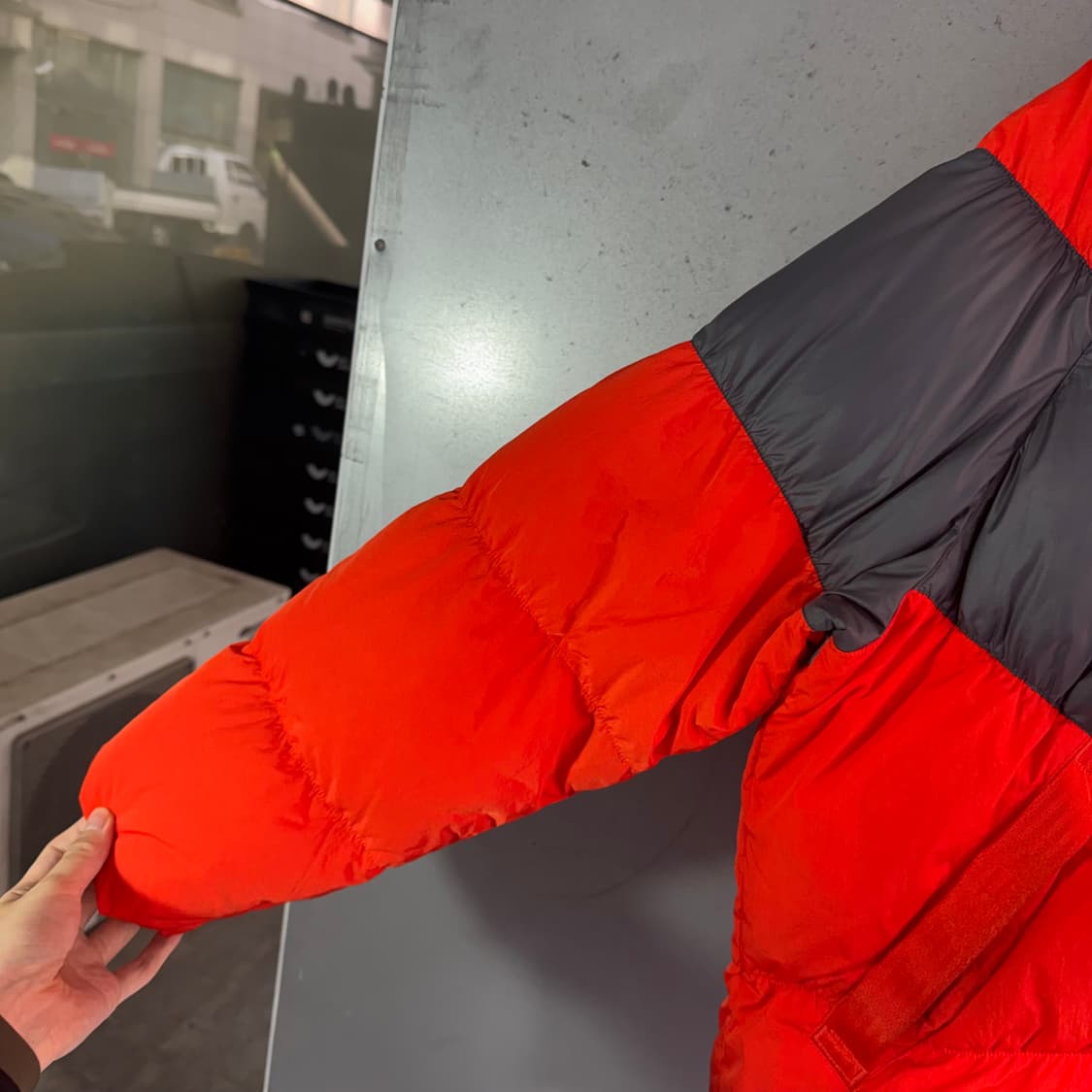 나이키 배색 라인 나일론 패딩 상품이미지6