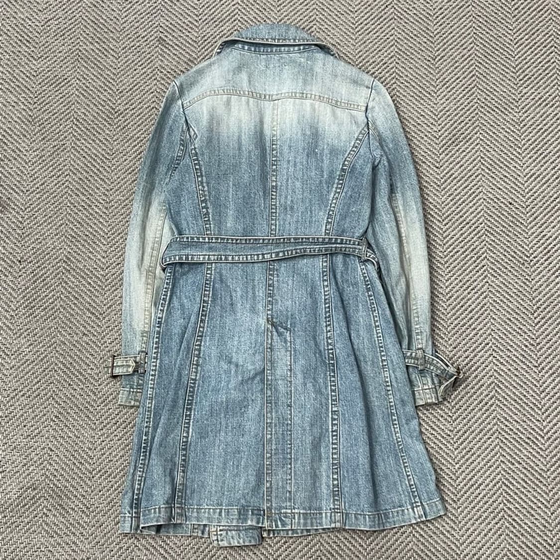 쿠미쿄쿠 더블버튼 데님코트  v0083 상품이미지2