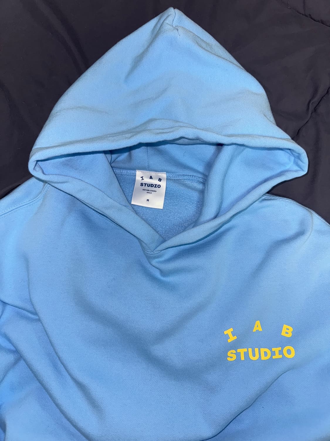 아이앱 스튜디오 후드 M 스카이블루 레몬 컬러 상품이미지2