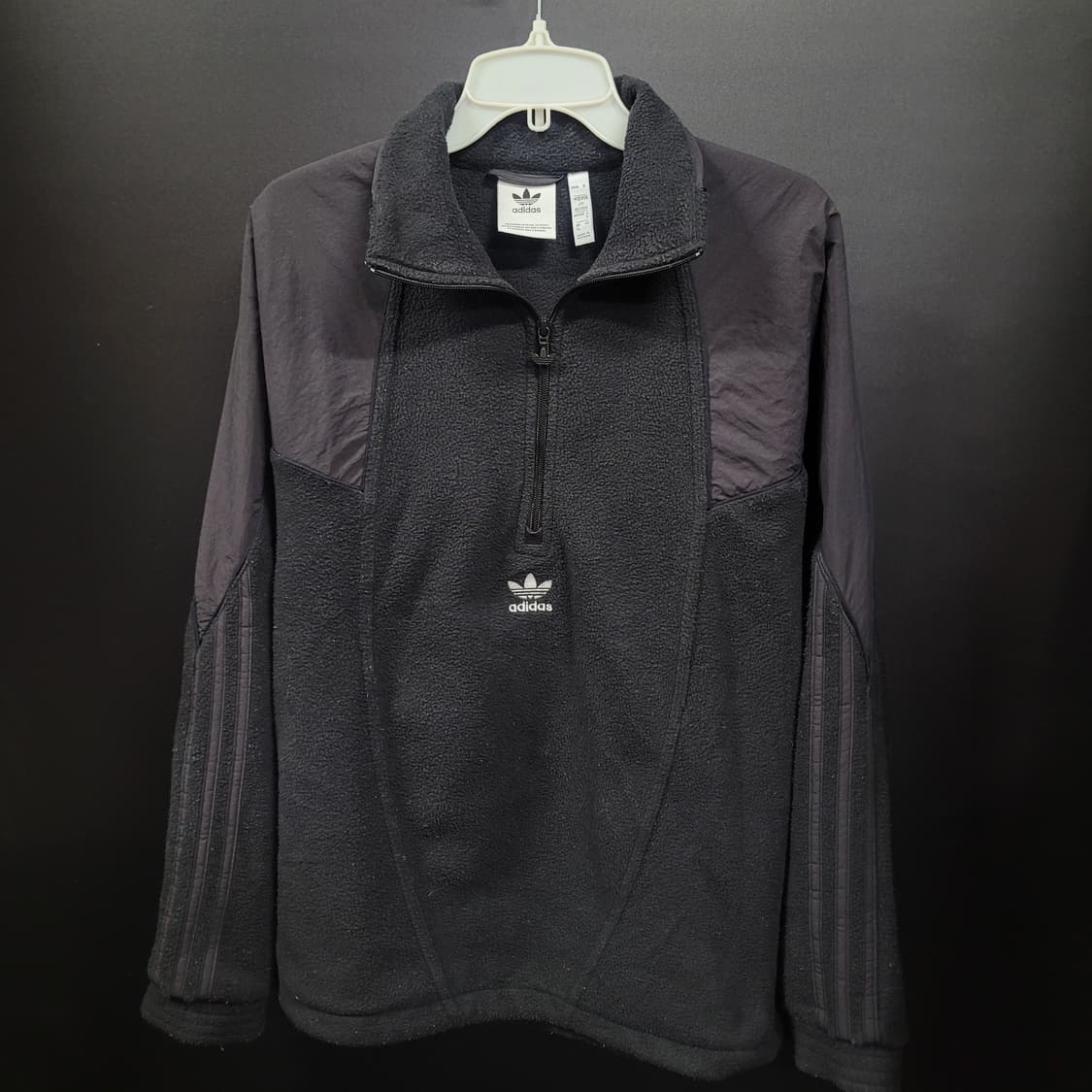 아디다스 불꽃 파이어버드 백로고 빅로고 반집업 후리스 상품이미지7