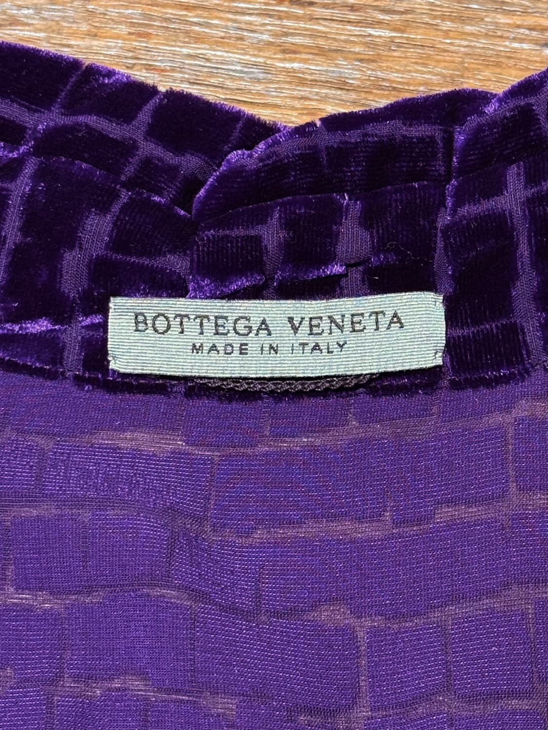 보테가베네타 퍼플 벨벳 패턴 셔츠 스트랩 드레스 상품이미지7