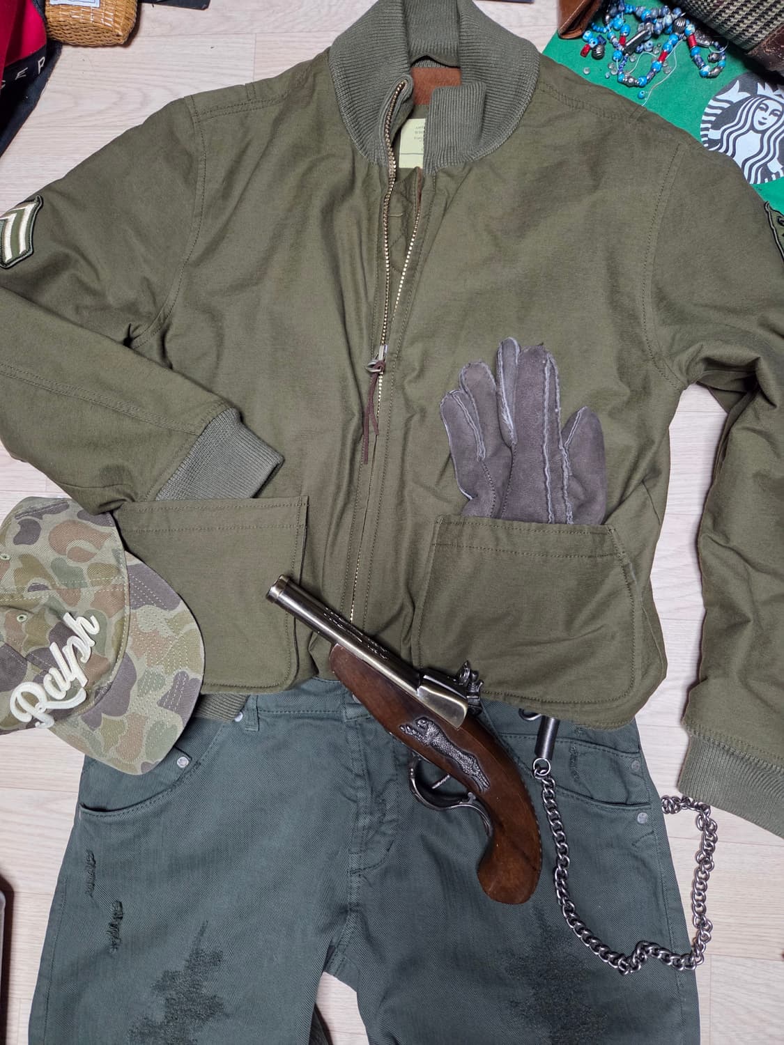 WHO A U 점퍼 밀리터리 상품이미지4