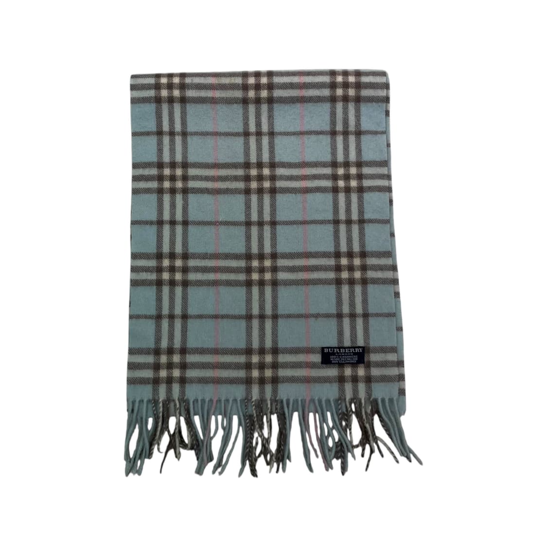 버버리 노바체크 스카이블루 캐시미어 머플러 상품이미지1