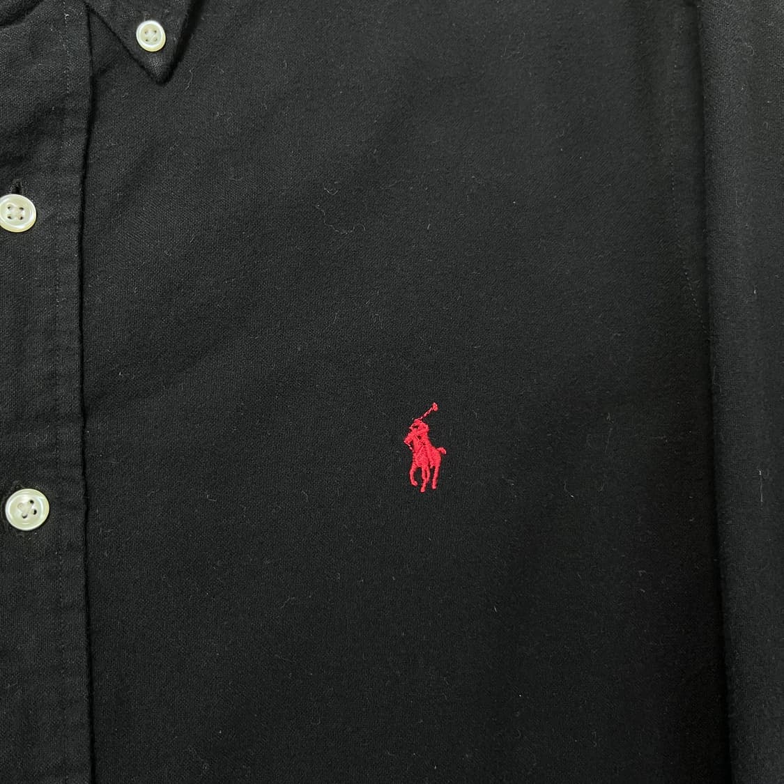 100 폴로랄프로렌 신형 코튼 블랙 와이셔츠 상품이미지3