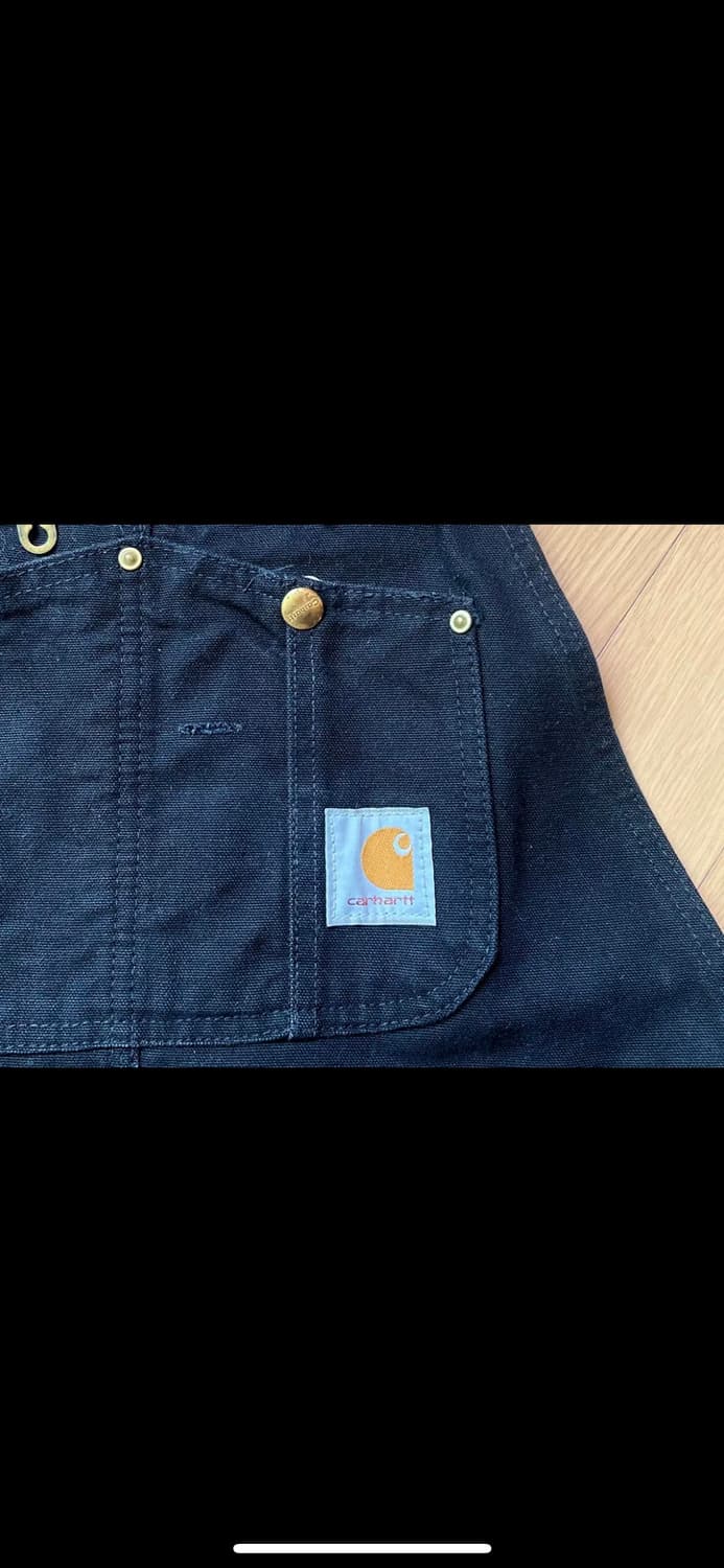 [USA made] 칼하트 OG 더블니 블랙 오버롤 38x32 상품이미지4