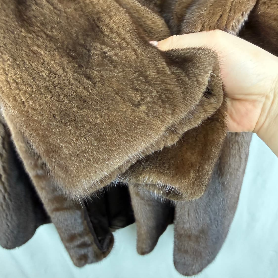 (A급) NAFA 밍크 북미 미디 코트 브라운 상품이미지4