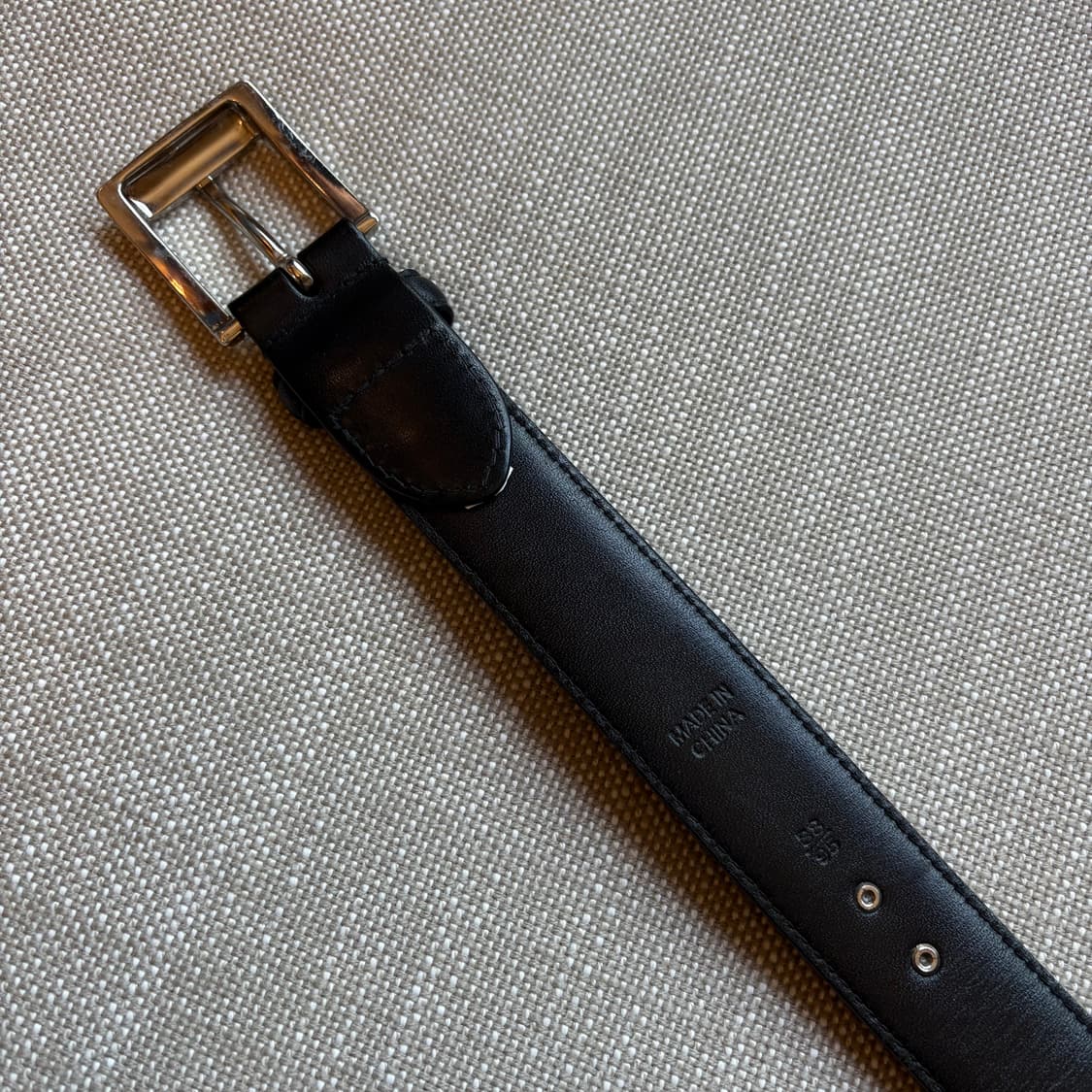 (37-38) 폴로 랄프로렌 이탈리안 블랙 레더 버클 벨트 상품이미지8