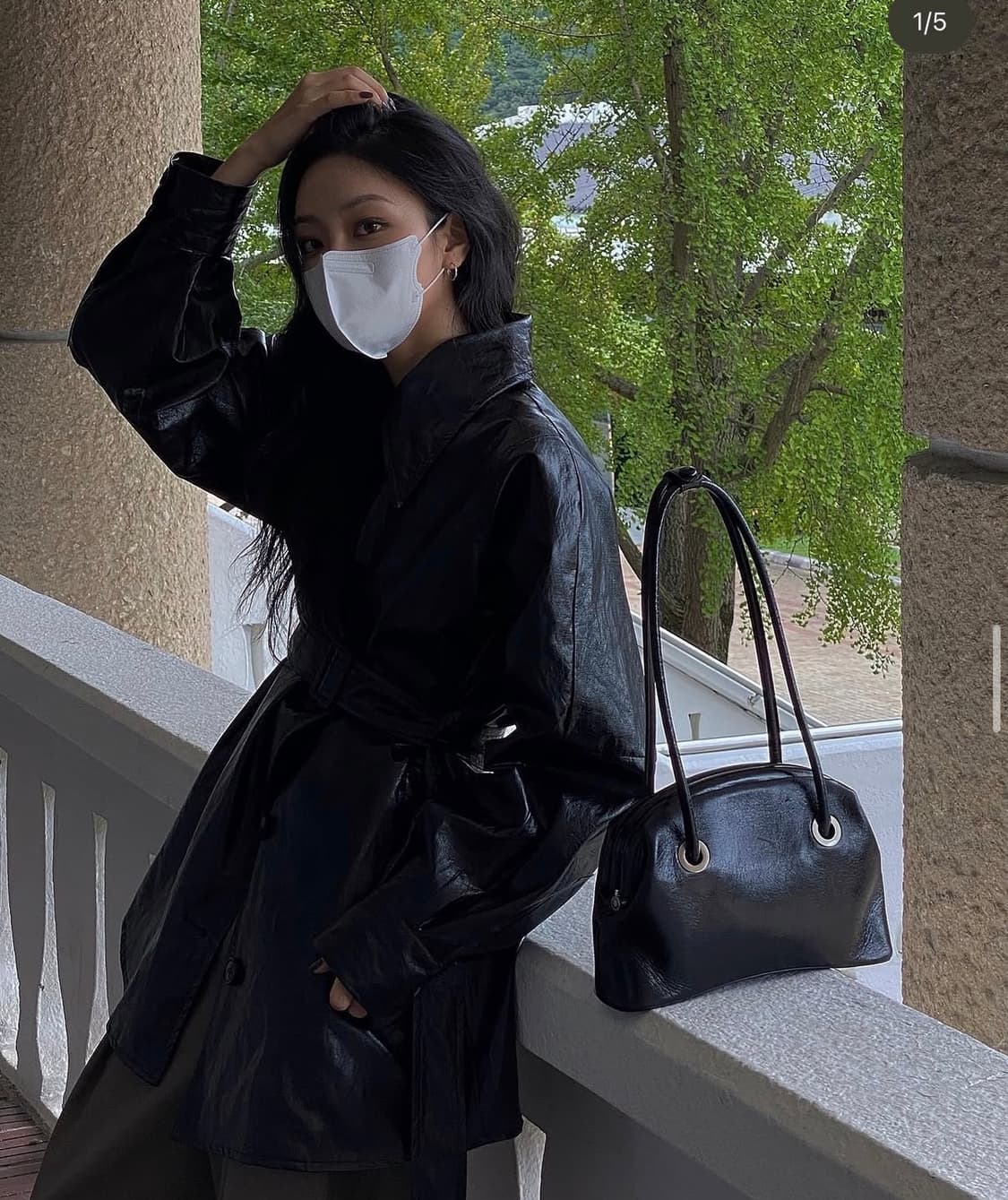 트리밍버드 가죽자켓_블랙 상품이미지1