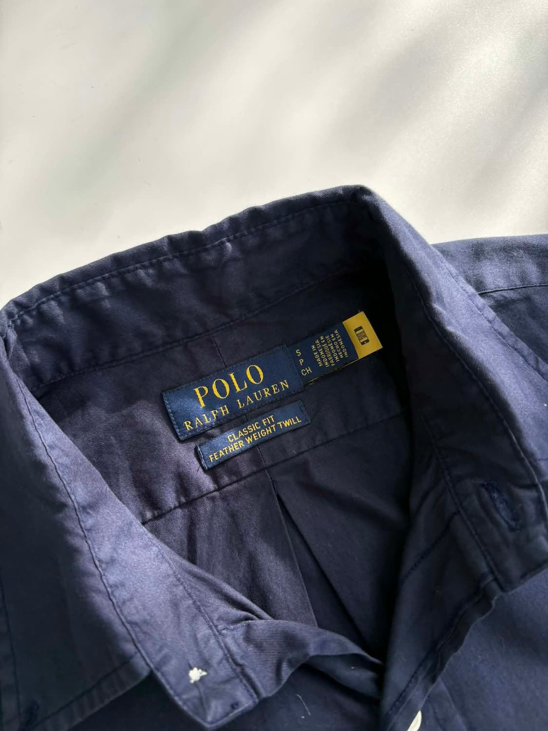 [S] 폴로 랄프로렌 QR라벨 네이비 클래식 트윌 셔츠 상품이미지4