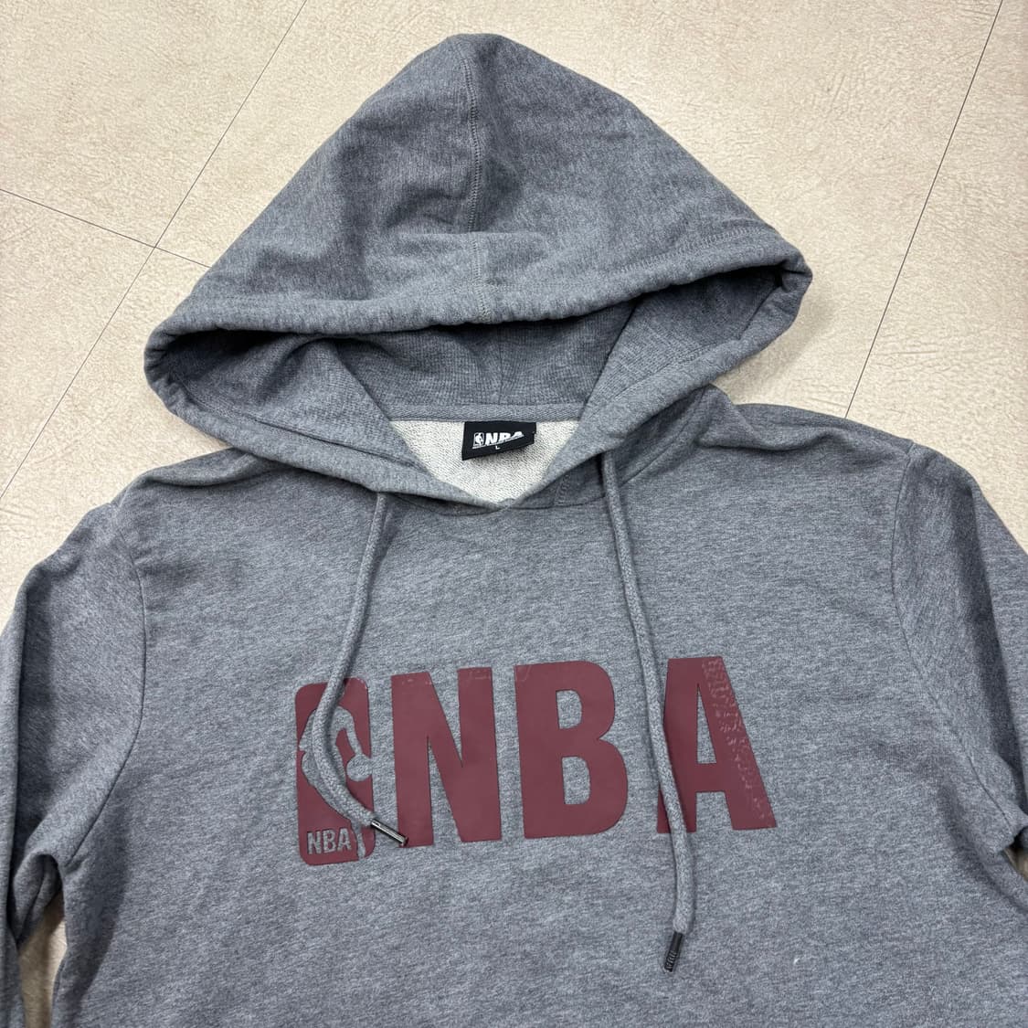 NBA 빅로고 그레이 후드티 상품이미지2