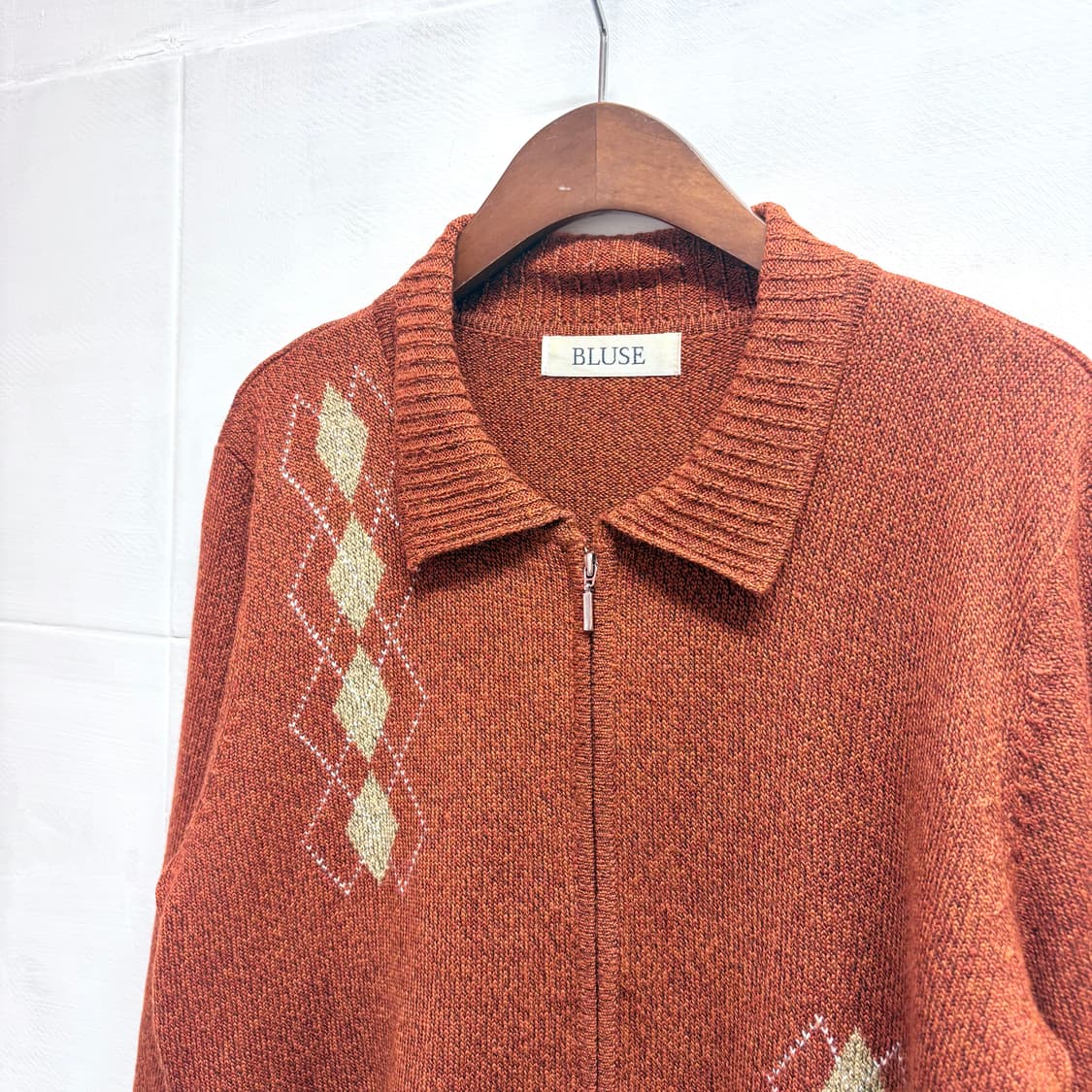 아가일 페어리 히피 그런지 니트 집업 가디건  상품이미지2