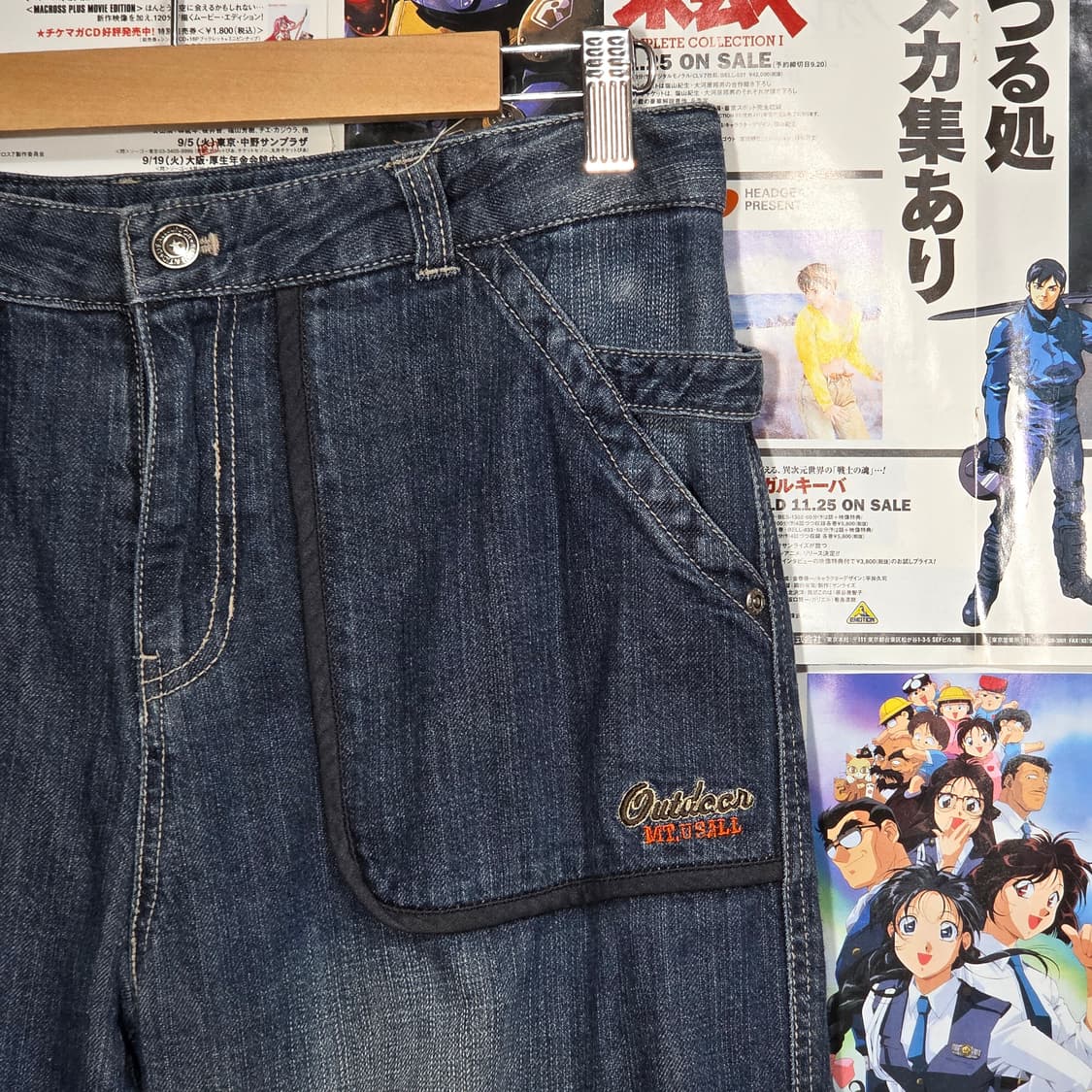 빈티지 기모 데님 카고 팬츠 상품이미지3