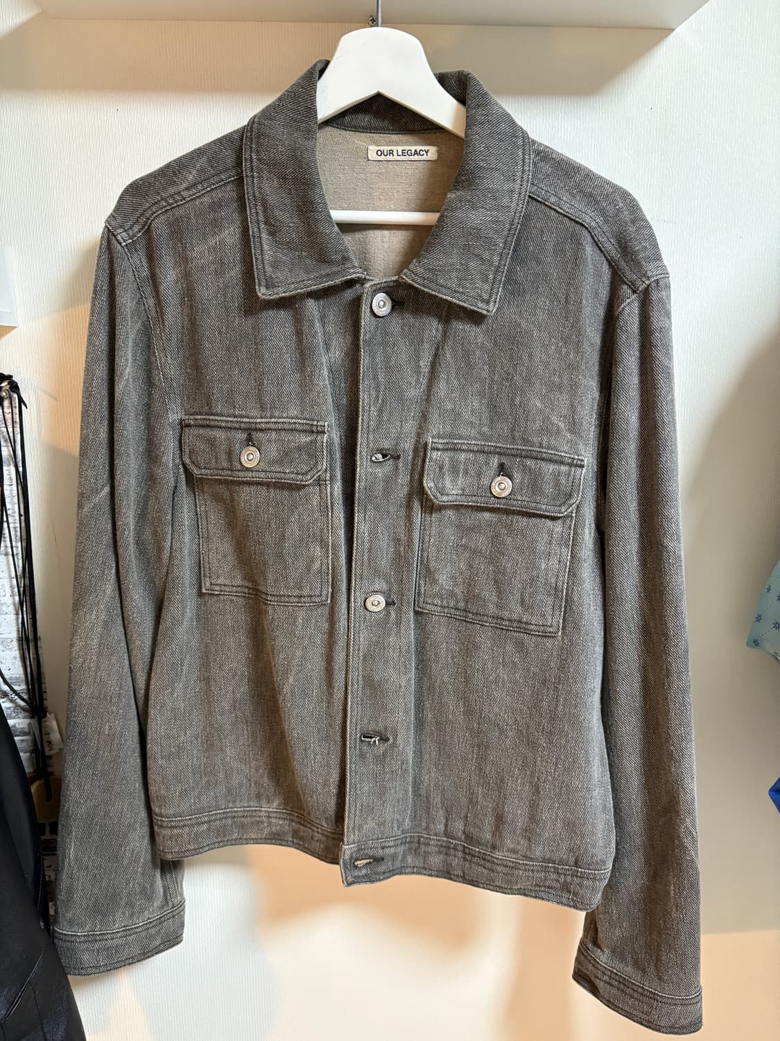 [46] 아워레가시 린넨 모노자켓 그레이 상품이미지3