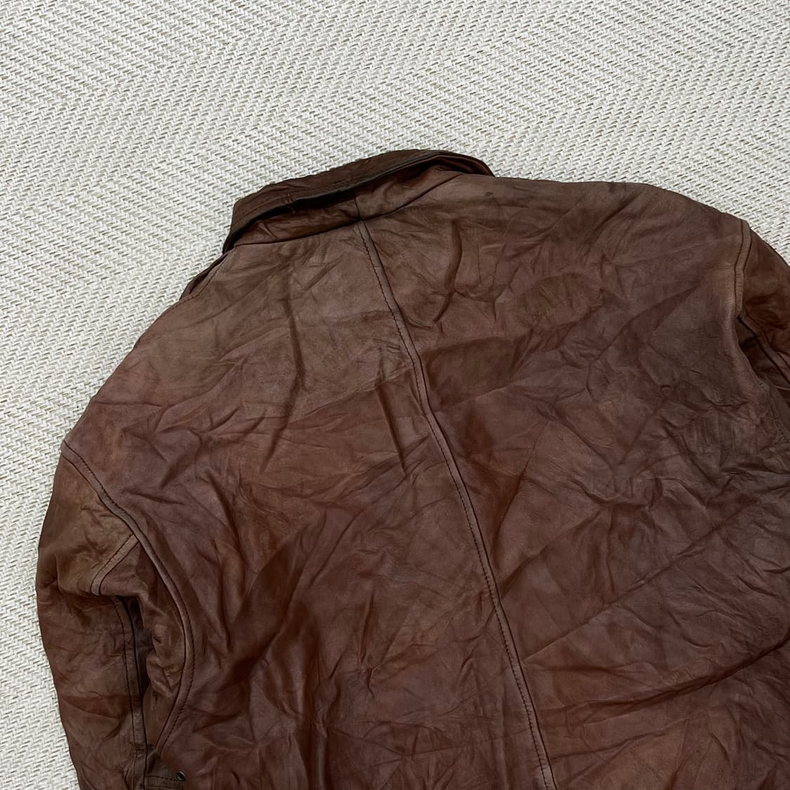 리얼레더 브라운 봄버자켓 r2792 상품이미지4