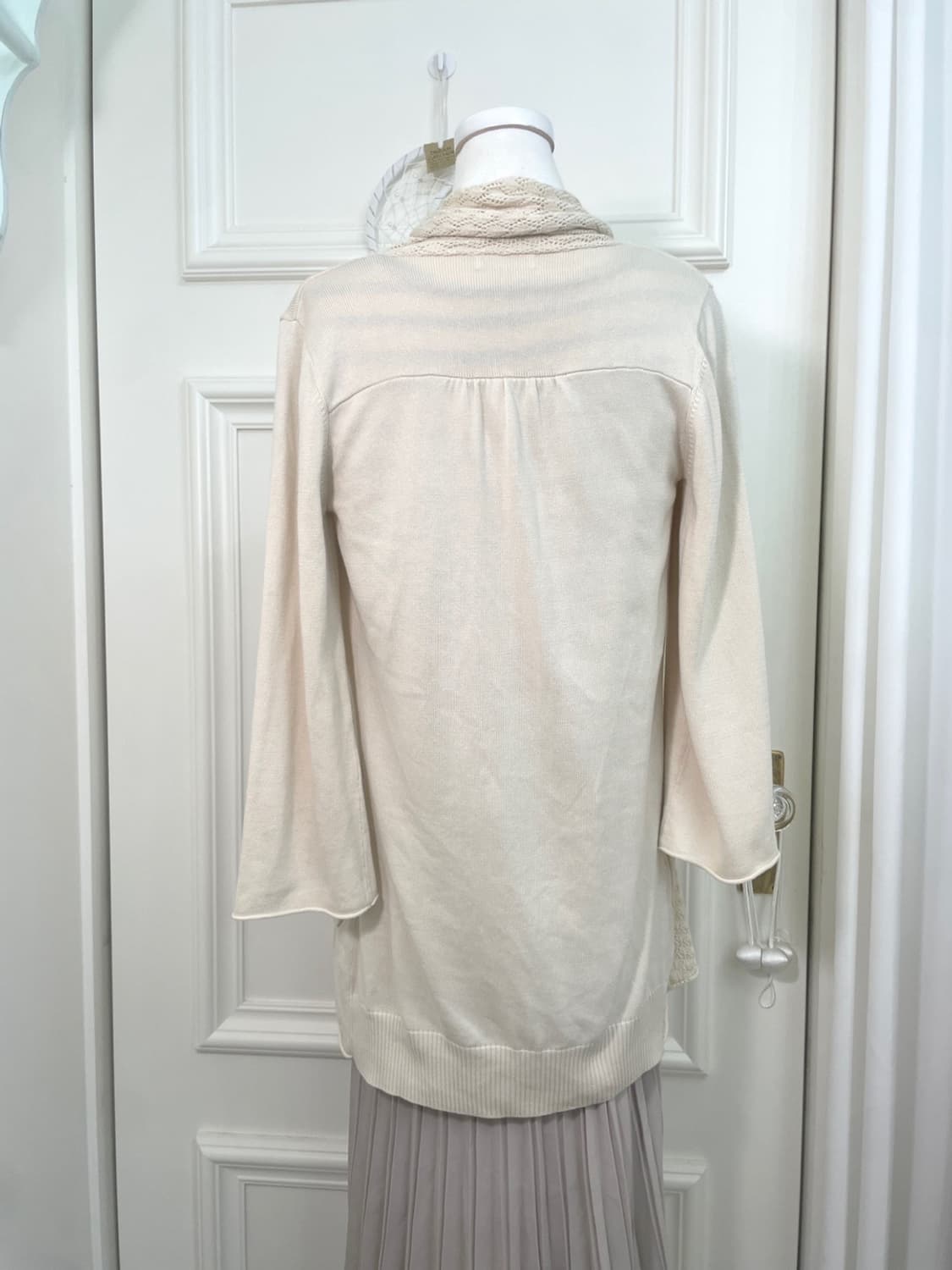 ivory crochet blue stripe layered mori 3 상품이미지4