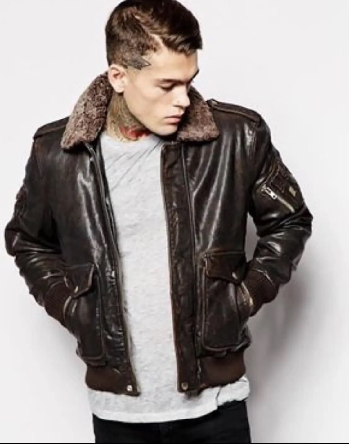 DIESEL L-Tarun Goat Leather Jacket 상품이미지1