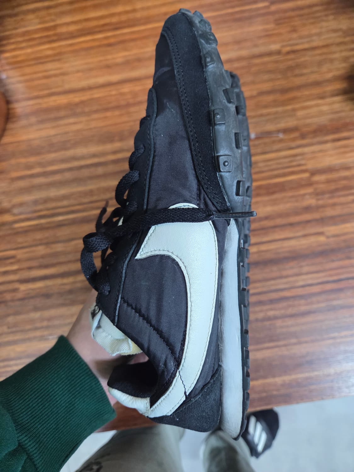 나이키 빈티지 와플레이서 검흰 265 상품이미지7